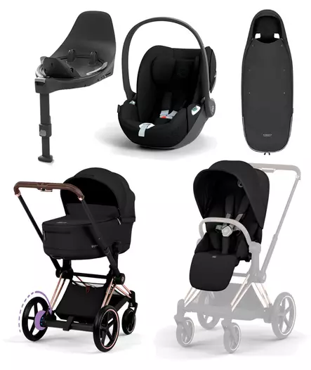 Cybex ePriam Comfort starttipaketti Rosegold/Sepia Black. - Lastenvaunut ja yhdistelmävaunut - 526000041STACLT - 1