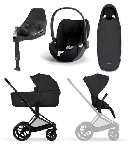 Cybex Priam Comfort starttipaketti Matt Black/Sepia Black. - Lastenvaunut ja yhdistelmävaunut - 526000011STACLT - 1