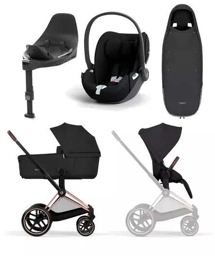 Cybex Priam Comfort starttipaketti Rosegold/Sepia Black. - Lastenvaunut ja yhdistelmävaunut - 526000001STACLT - 1