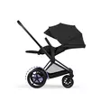 Cybex ePriam Comfort rattaat Matt Black/Sepia Black, makuuasennossa. - Lastenvaunut ja yhdistelmävaunut - 526000053STACLT - 3