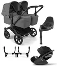 Bugaboo Donkey 6 starttipaketti Twin Black/Moon Grey - Lastenvaunut ja yhdistelmävaunut - 100370004STATWCLT - 1
