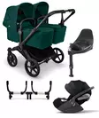 Bugaboo Donkey 6 starttipaketti Twin Black/Fern Green - Lastenvaunut ja yhdistelmävaunut - 100370006STATWCLT - 1