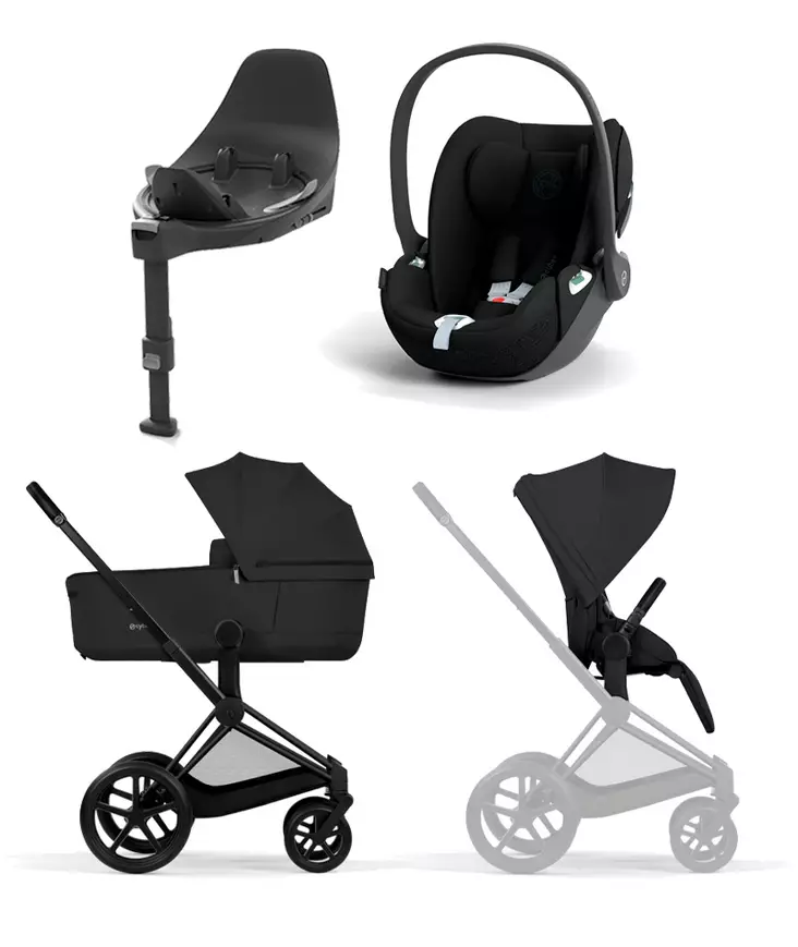 Cybex Priam Comfort starttipaketti Matt Black/Sepia Black. - Lastenvaunut ja yhdistelmävaunut - 526000011STACLT - 1
