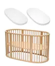 Stokke Sleepi pinnasänky Natural ja patja sekä muotolakana. - Stokke Sleepi tuotteet - 591401bundUU - 1