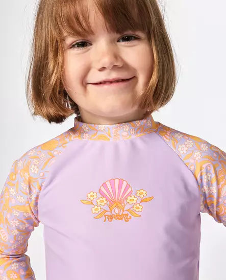 Rip Curl Rainbow UV-paita Multico lapsella edestä. - Uima-asut ja uv-vaatteet - 13DJRV - 2