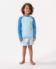 Rip Curl Icons UV-paita Blue Gum lapsella edestä. - Uima-asut ja uv-vaatteet - TNHTRV - 3