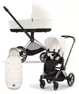Cybex Priam 4 vaunut ja lämpöpussi Chrome/Black, Off White. - Lastenvaunut ja yhdistelmävaunut - 521002325YFMOW - 1