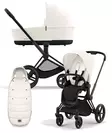 Cybex Priam 4 vaunut ja lämpöpussi Matt Black, Off White. - Lastenvaunut ja yhdistelmävaunut - 521002331YFMOW - 1